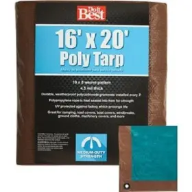 764396 Do It Best 3-pk Brown Woven 16 Ft X 20 Medium Duty Poly Tarp Model