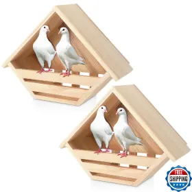 Doublefill B0fcrx7zp9 2 Pcs Cedar Dove Nesting Box House Nest For Bird Pigeon Outside