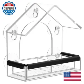 B09zl4wl7p Dy-skty Clear Window Bird Feeder 5 Strong Suction Cups Sturdy Durable