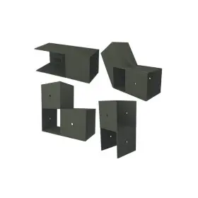 8x10sgh E-z Frames Walk-in Greenhouse Bracket Kit Durable Heavy-duty Polypropylene Black