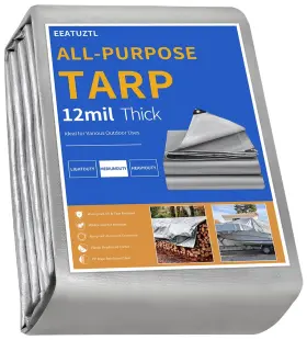 Eeatuztl Trap-sliver003 Tarps Heavy Duty Waterproof 12 Mil Silver With Grommets Rei