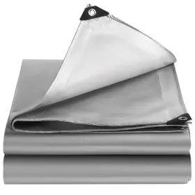 Trap-sliver034 Eeatuztl Tarps Heavy Duty Waterproof 12 Mil Silver For Outdoors With