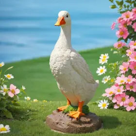 B0f1fbhh74 Elenon Funny Garden Duck Statue Decorative For Outdoor Flower Bed Yard Patio