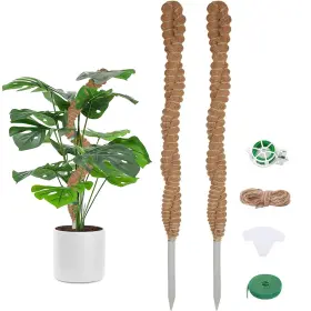 Erock 725670652686 2pcs 47 Inch Moss Pole For Plants Monstera Coco Coir Poles Bendable Plant P