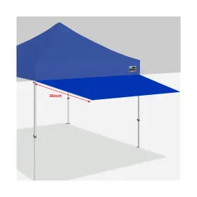 Eurmax 717686979789 Usa 10ft Pop Up Canopy Awning 120 Inch X36 Extended Sunshade Blue