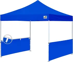 150d Eurmax 770642534507 Usa Instant Sunwall For 10x10 Pop Up Canopy With Strap Blue