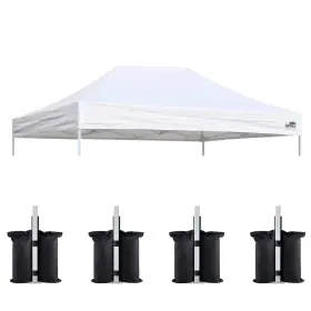 Eurmax 774113157486 Usa 10x15 Pop Up Canopy Replacement Top Universal Instant White