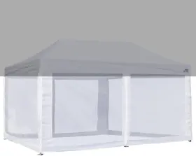 Eurmax 774113161537 Usa Screen Wall Kit Full Zippered Walls For 10 X 20 Easy White