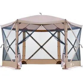 80192 Ever Advanced Pop Up Gazebo Screen House Tent For 11.5 X Ft Brown