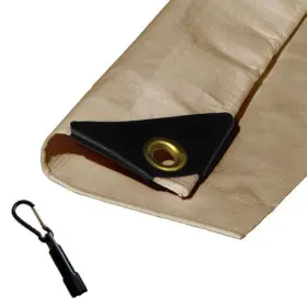Ez Travel Collection 666628219721 Heavy Duty Waterproof Desert Beige Tarp With Reinforced Corners Bundled