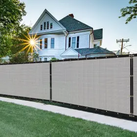 Jafs13e0530lgy Floraleaf Privacy Screen Fence Light Gray 5ft X 30ft Windscreen Mesh Shade Net Cover Heav