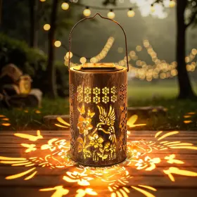B0dz5h2j5r Fussion Hummingbird Solar Lantern Outdoor Waterproof Garden Decor Birthday Gift For Wome