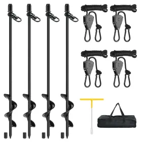 Dmhl-450-4 Fuuner Tent Stake Heavy Duty Kit For High Winds 4 Pack 17.7 Inch Ground Anchors Screw-i