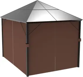 Garden Lucky 723649439610 12ftx12ft Replacement Gazebo Curtains 4 Panels Coffee