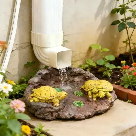 Garden Whisper B0fsd3q286 Turtlle Statue Splash Block Gutter Downspout Decor Larger Downspo