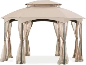 Lcm1397bcn-rs Garden Winds Replacement Canopy Top Cover And Netting For The Manhattan
