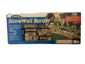 470474 Gardeneer By Dalen Products 6 Inch X 10 Ft. Stone Wall Border In Brown