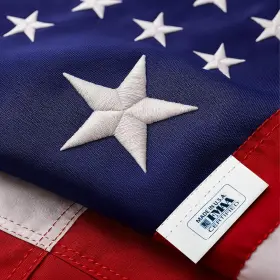 Garnetics B0fnd7xflp American Flag 3x5 Heavy Duty Outdoor 100% Made In Usa Embroidered Stars Sewn Str