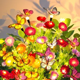 B0f7z2zfq5 Garpar Solar Garden Lights 6 Pack Swaying With 18 Butterflies And 42