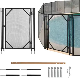 Garveelife 199414454353 4ft X 2.5ft Pool Fence Gate Heavy Duty 4ftx2.5ft Black