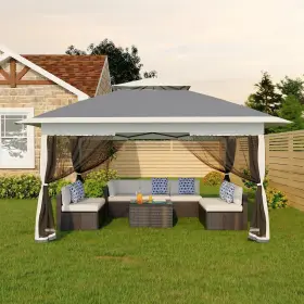 3vp-s3tkok2zpqnu52exl5onckc-1 Garveelife Canopy Tent 12x12 Ft Pop Up Gazebo One-push Setup With 4 12ft X Gray
