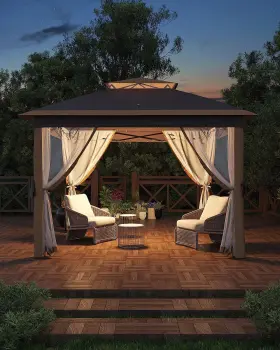 33c85tug Garveelife Pho 001 11x11 Pop Up Gazebo Tent With Mosquito Netting Outdoor Canopy 11ft Khaki