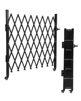 Garveetech 199414429207 Single Folding Security Gate 50 In H X 43 W Flexible Inch Black