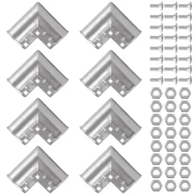 Gbachoose Chainlinkgate-8-sv 8pcs Aluminum Chain Link Fence Gate Corners Elbow With Silver