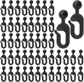 Gch-16574 General 50 Pack Plastic Invisible Gazebo Curtain Hooks - Track For Black