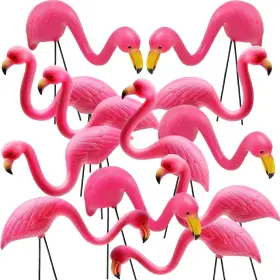 B0d3ksbzws Giftexpress 12pk Pink Flamingo Yard Decorations - 14 Inch Tall Plastic Lawn Ornament