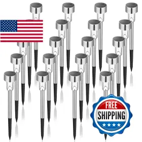 B0d1pcq59r Gigalumi Solar Lights Outdoor Waterproof 20 Pack Cold White Garden Decor Pathway