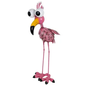 Giole B0fm3h21l2 Large Flamingo Garden Statue Metal Outdoor Staute Waterproof Pi