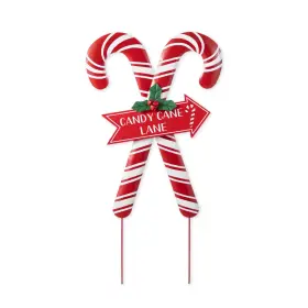 B08x2q4cmk Glitzhome Christmas Candy Cane Lane Yard Stake 30 Inch H Metal Decoration With Holl