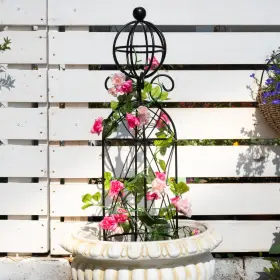 B0dq529ql9 Goooxim Garden Obelisk Trellis For Climbing Plants - 27.1 Inch X 7.8 -durable Metal
