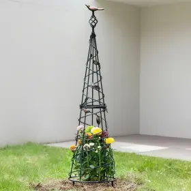 B0fq4vyc8x Goooxim Garden Obelisk 40.5 Inch Metal Trellis For Climbing Plants - Sturdy Supp