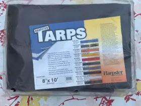 Br8x10 Harpster Tarps 8x10 Brown Super Heavy Duty Waterproof Poly Tarp - Atv Woodpile Roof Cover