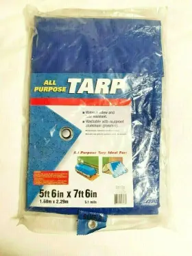 69128 Hft Plastic Tarp Blue All Purpose Weather Resistant