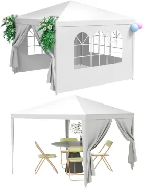 Homgarden 608410770232 10ftx10ft Outdoor Canopy Tent Patio Camping Gazebo 10ft X White