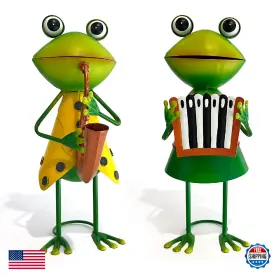 B0d9qgk8sn Hongland Metal Frog Garden Decor - Outdoor Statue -funny