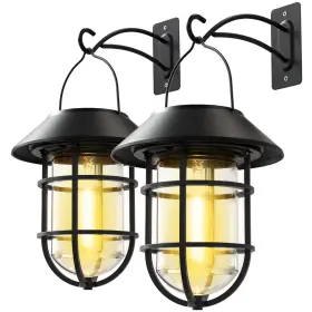 B097h9zn1z Icerona Solar Lantern Hanging Lights Outdoor Waterproof Metal Wall With H