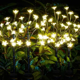 B0fbgdvskd Iueecen 8-pack Solar Garden Lights Outdoor Waterproof 160 Led Flower Pathway