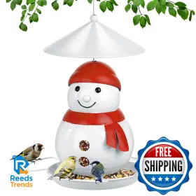 Iwntwy B0fvwy3sl3 Bird Feeder For Outdoor Hanging Heavy Duty Metal Wild With S