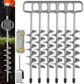 Jestalyx69 Jestalyx 219624140852 15in Screw In Tent Stakes For 2025 - Ground Anchors With Stake
