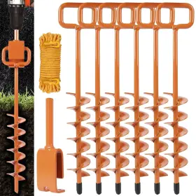 Jestalyx69 Jestalyx 219624140876 15in Screw In Tent Stakes For 2025 - Ground Anchors With Stake