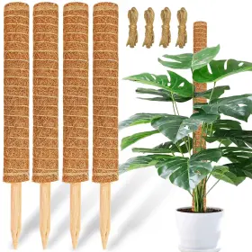 Jjgoo 780861477790 4 Pack Moss Pole 17 Inch Coco Coir Totem Poles Extending