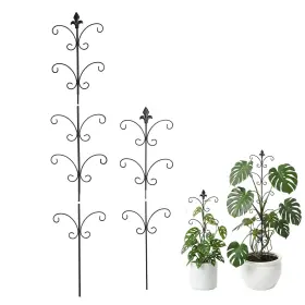Joingreen T1314 Metal Monstera Plant Support 2-pack Adjustable Height Steel Trellis Fo