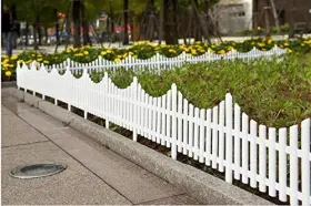 Skyhd7014 Jumbl Decorative 8 Piece White Picket Garden Fence Border