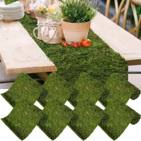B0c9ldj28y Jutom 8 Rolls Dried Moss Table Runner 12 Inch X40 Preserved Sheet Mat Decor