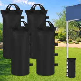 Kaskawise 768383793819 120lbs Sand Bags For Canopy Weights Set Of 4 Black