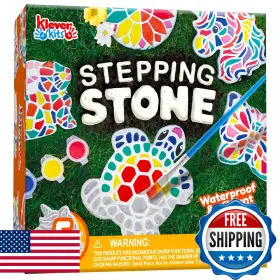B0f32nwx24 Klever Kits Jova Stepping Stones Painting Kit For Kids - Paint 5 Garden